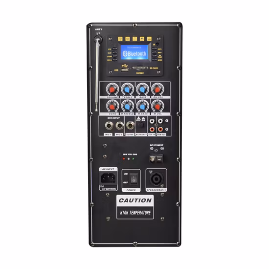 Monitor de estúdio de microfone de marca própria de alta qualidade alimentado por alto-falante de áudio com carrinho sem fio de 15 polegadas ao vivo